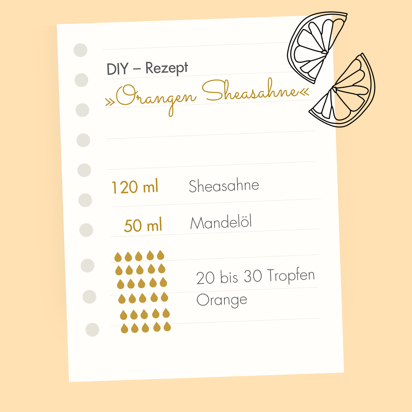 DIY Rezept für Orangen Sheasahne