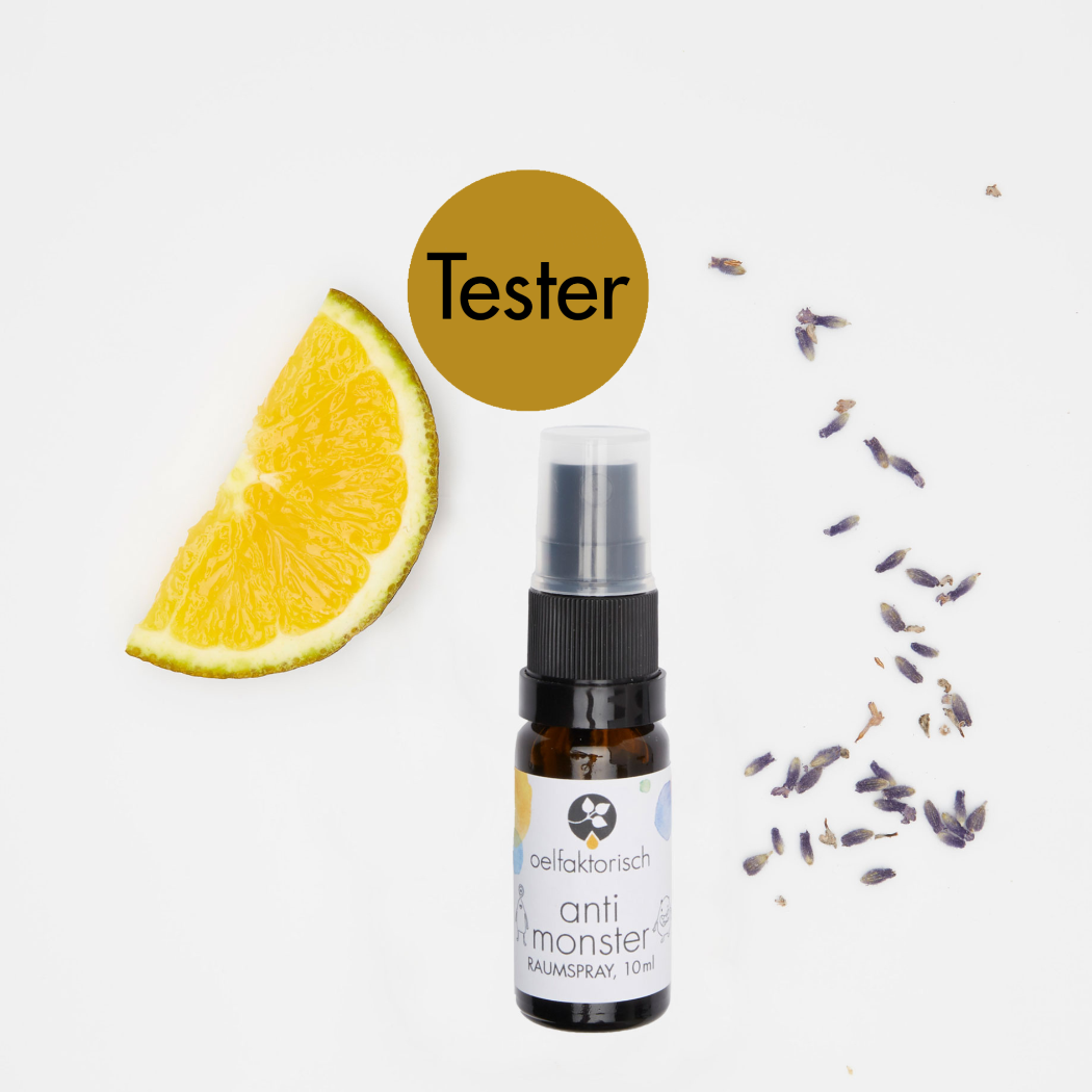 Tester 10 ml Flasche Raumspray Lavendel Mandarine Einschlafen Anti Monster oelfaktorisch Körperöle