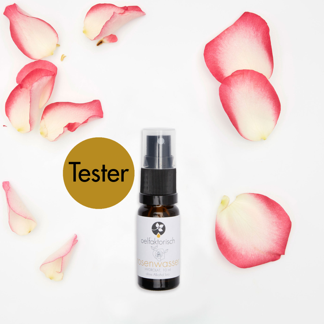 10 ml Testerflasche Hydrolat Gesicht Rose Rosenwasser oelfaktorisch Körperöle