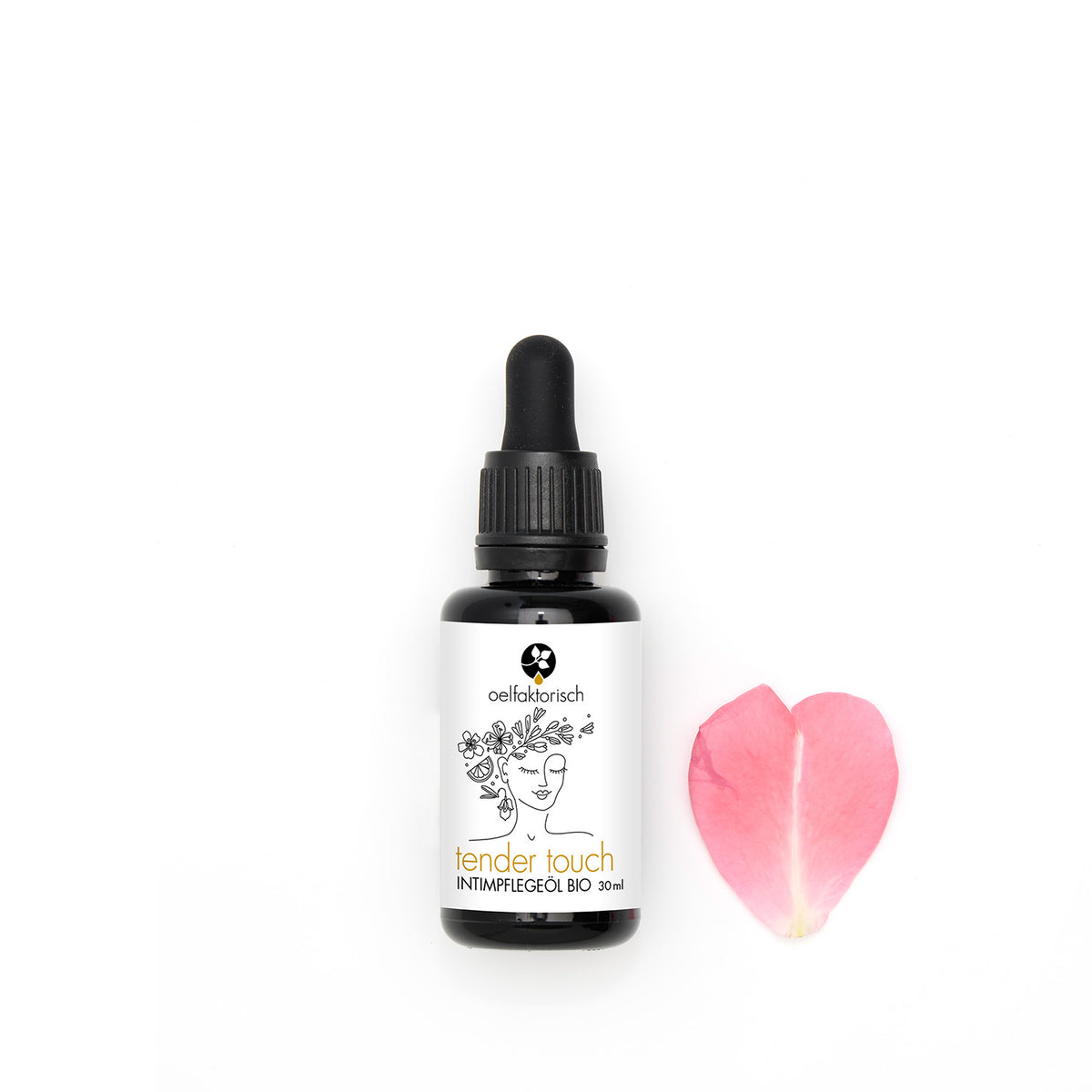 10 ml Braunglasflasche mit Rosenblatt oelfaktorisch körperöle