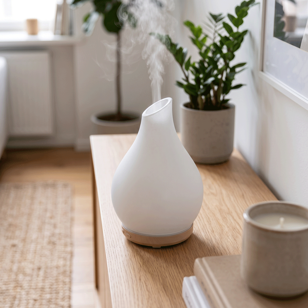 Diffuser Duftlampe weiß glas elegant skandinavisch oelfaktorisch körperöle