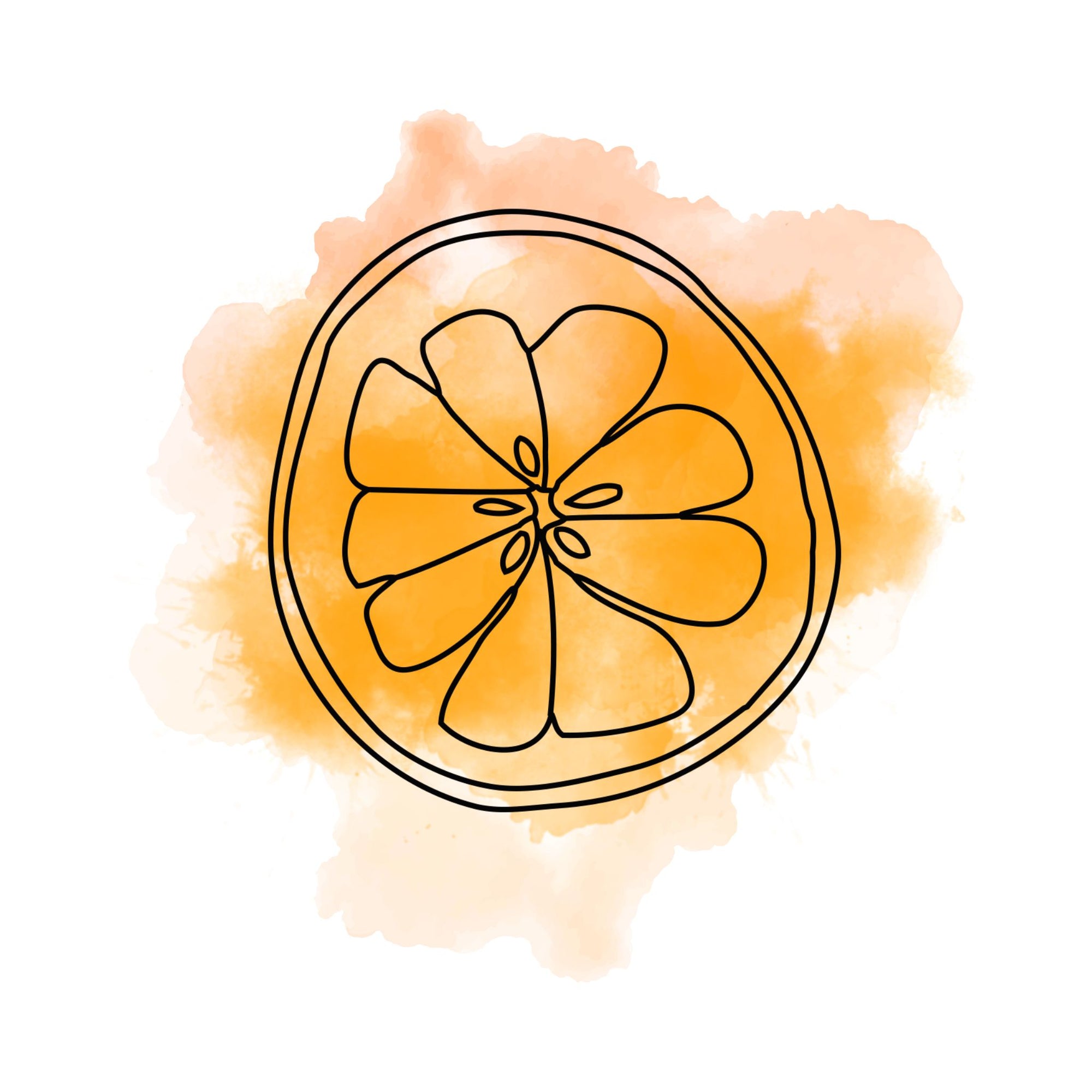 grafik aquarell orange oelfaktorisch körperöl